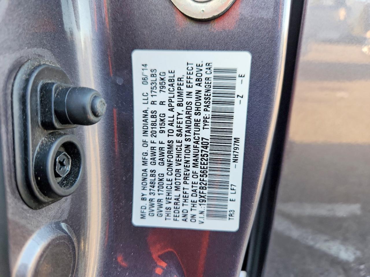 2014 HONDA CIVIC LX photo 37