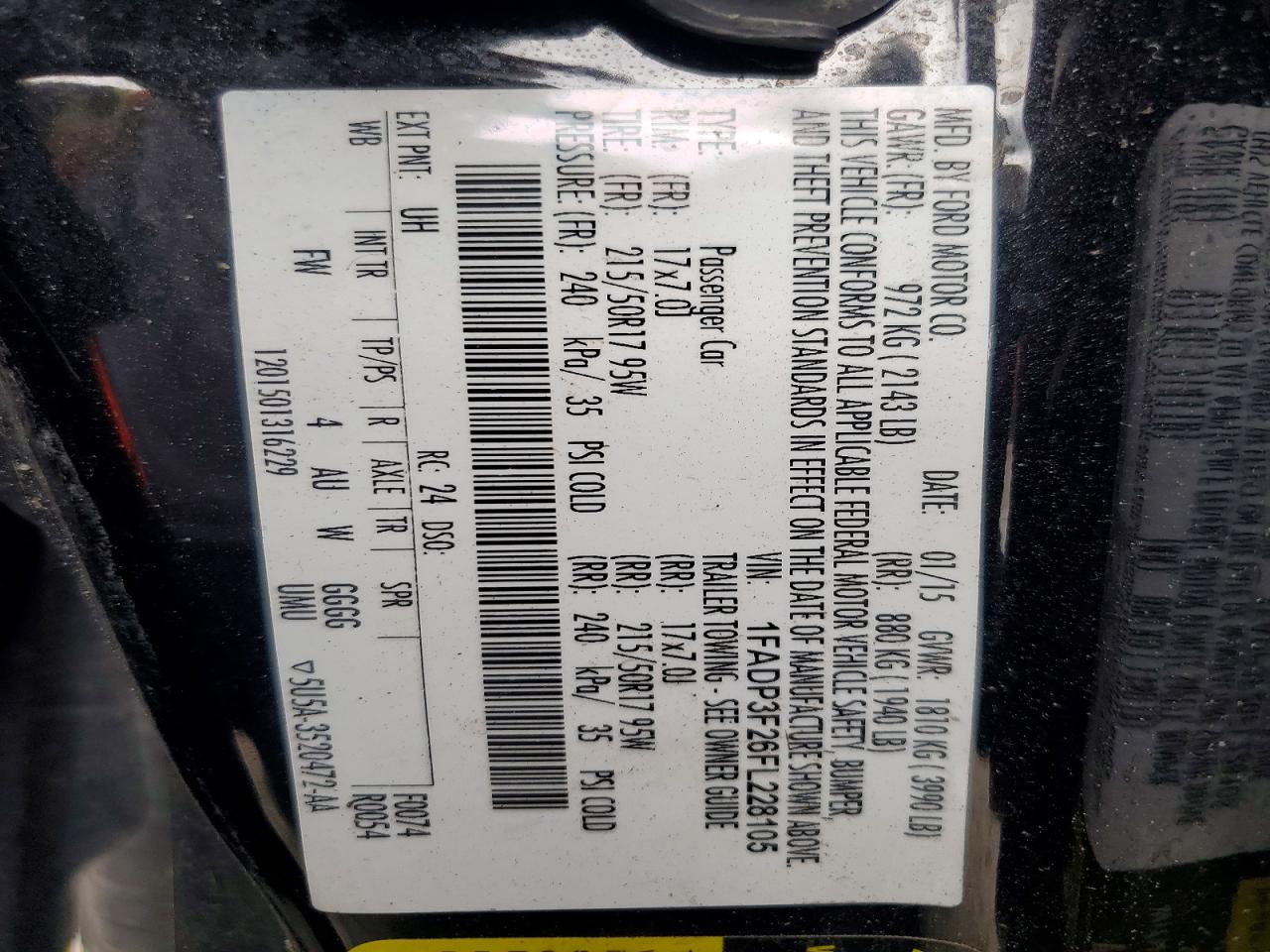 2015 FORD FOCUS SE photo 34