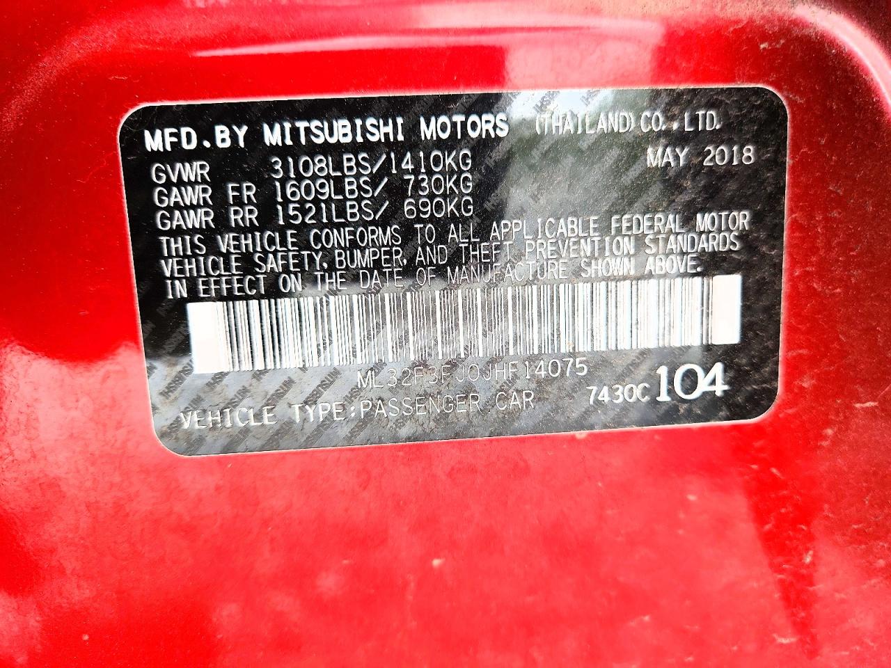 2018 MITSUBISHI MIRAGE G4 ES photo 34