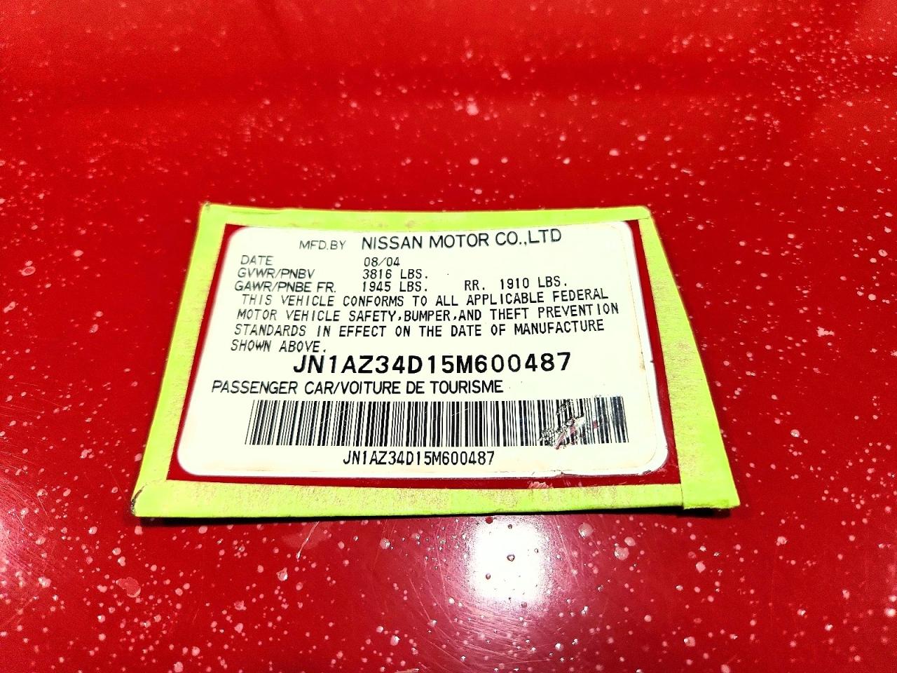 2005 NISSAN 350Z BASE photo 37