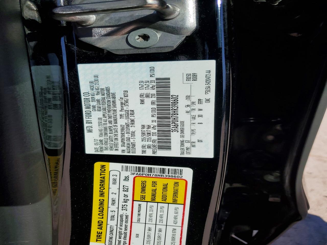 2017 FORD FUSION SE photo 23