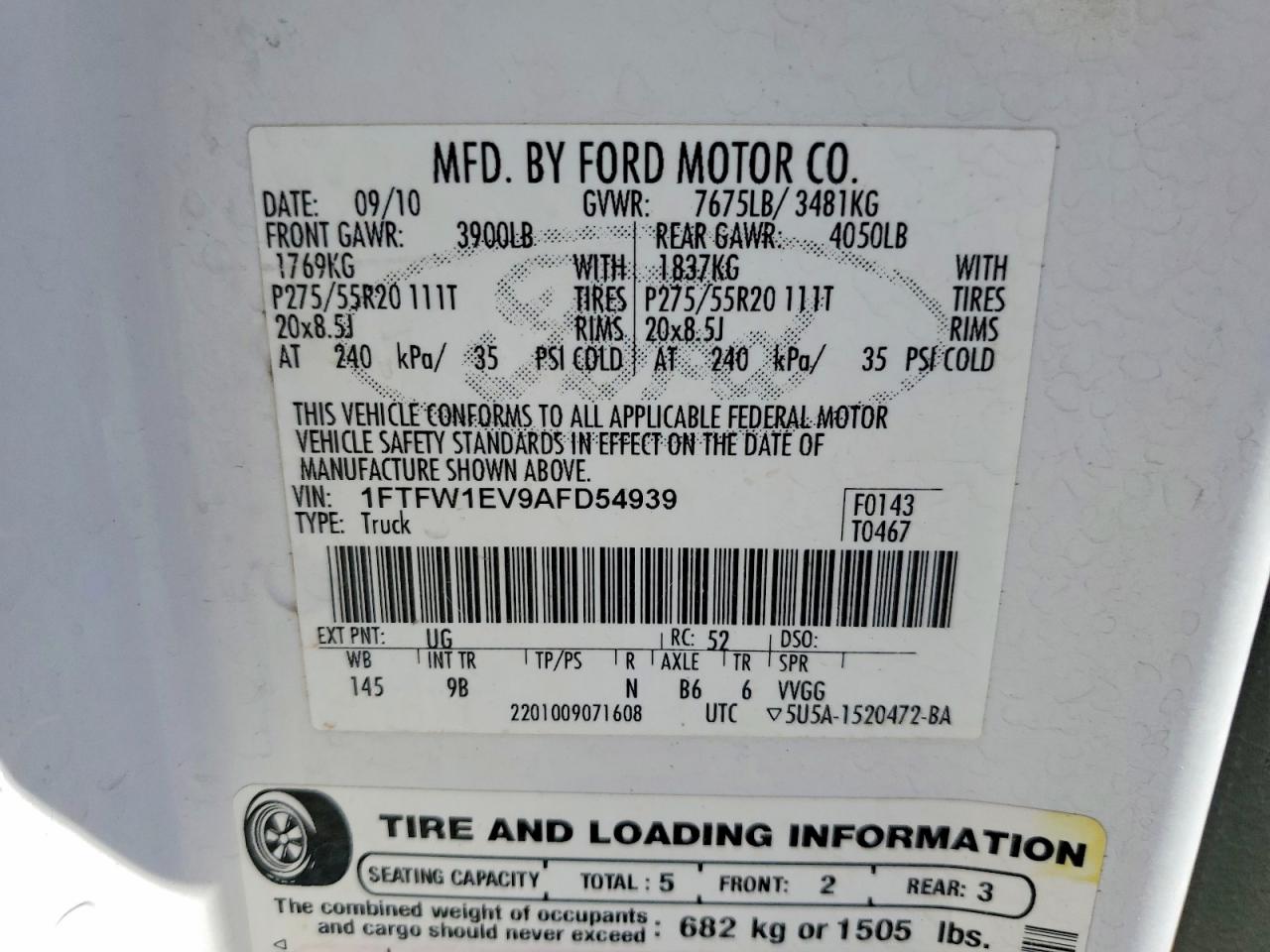 2010 FORD F150 SUPERCREW photo 12