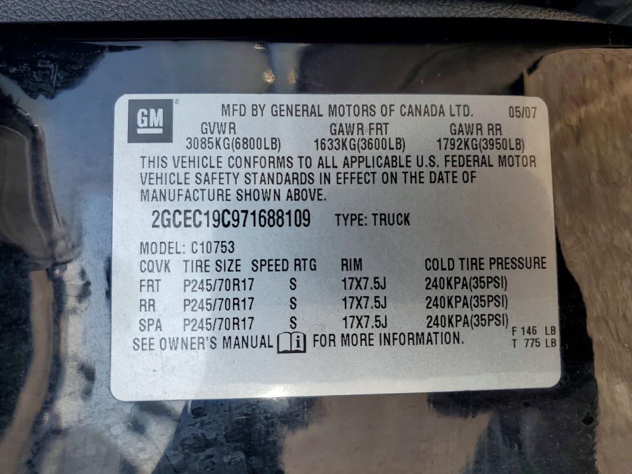 2007 CHEVROLET SILVERADO C1500 photo 13