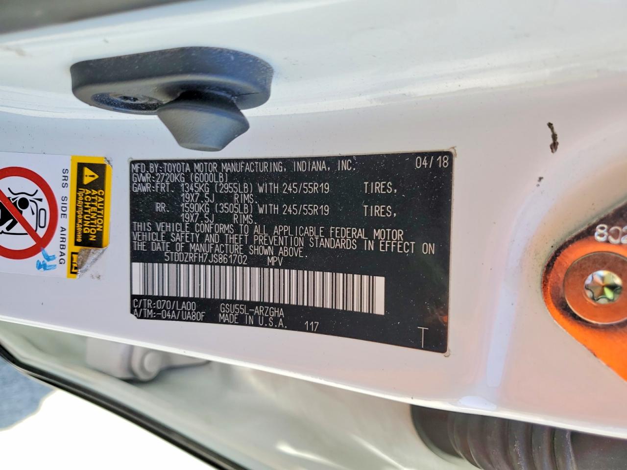 2018 TOYOTA HIGHLANDER LIMITED PLATINUM photo 25