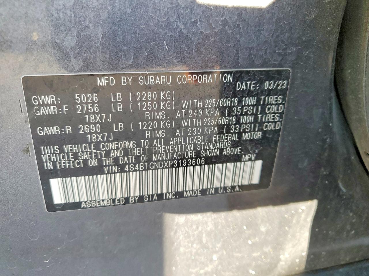 2023 SUBARU OUTBACK LIMITED XT photo 34