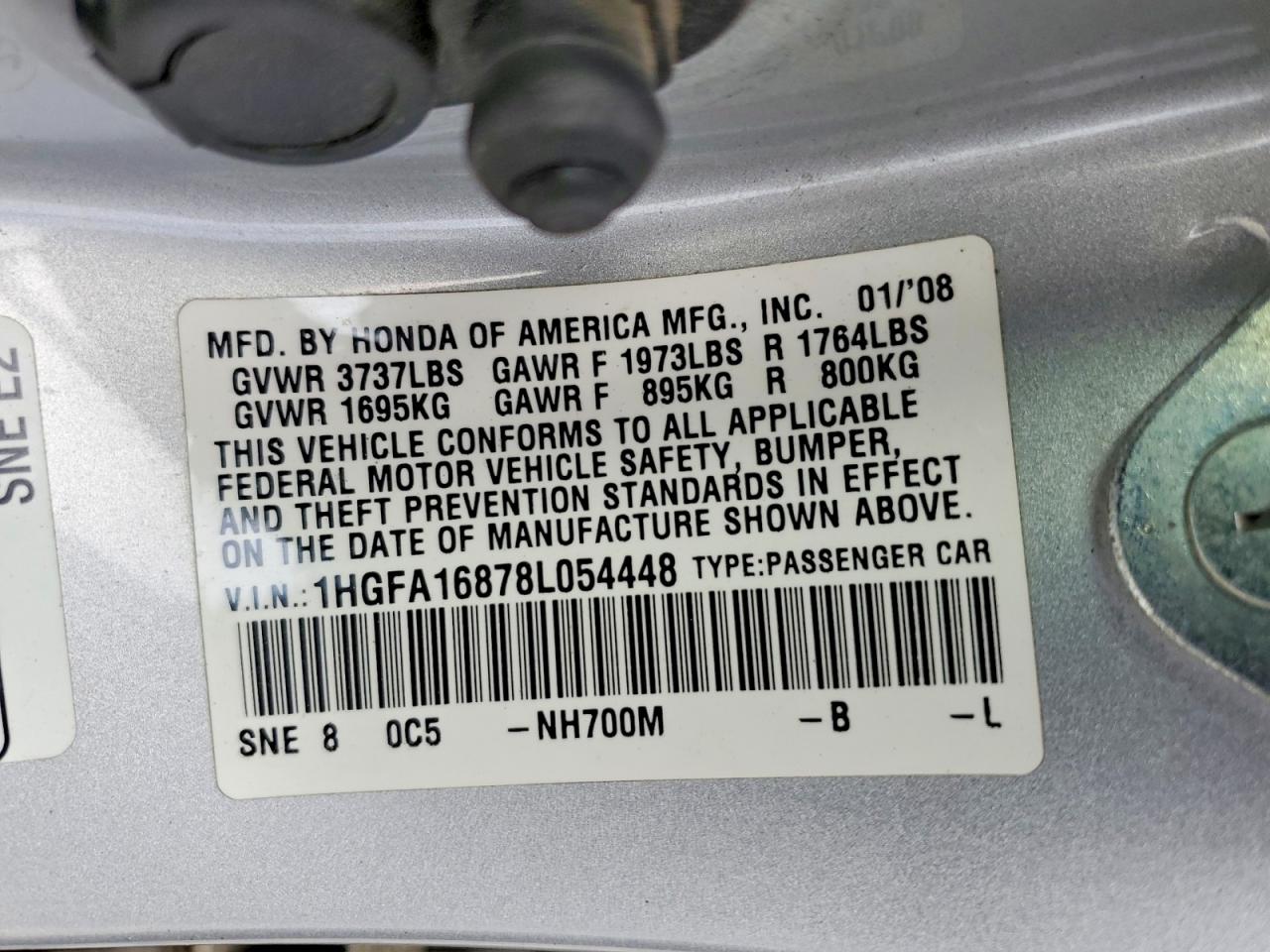 2008 HONDA CIVIC photo 12