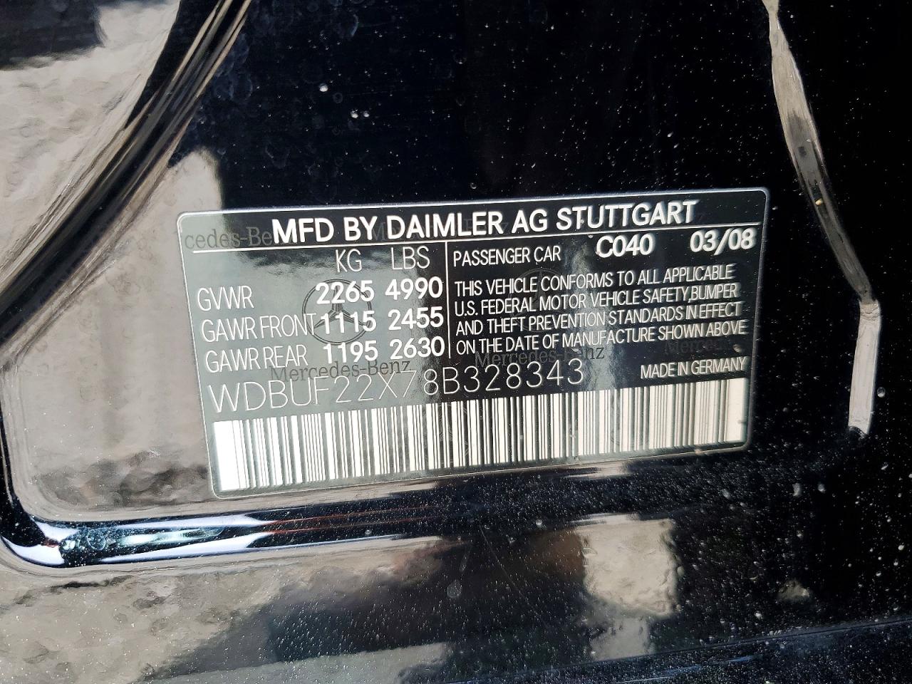 2008 MERCEDES-BENZ E 320 CDI photo 12