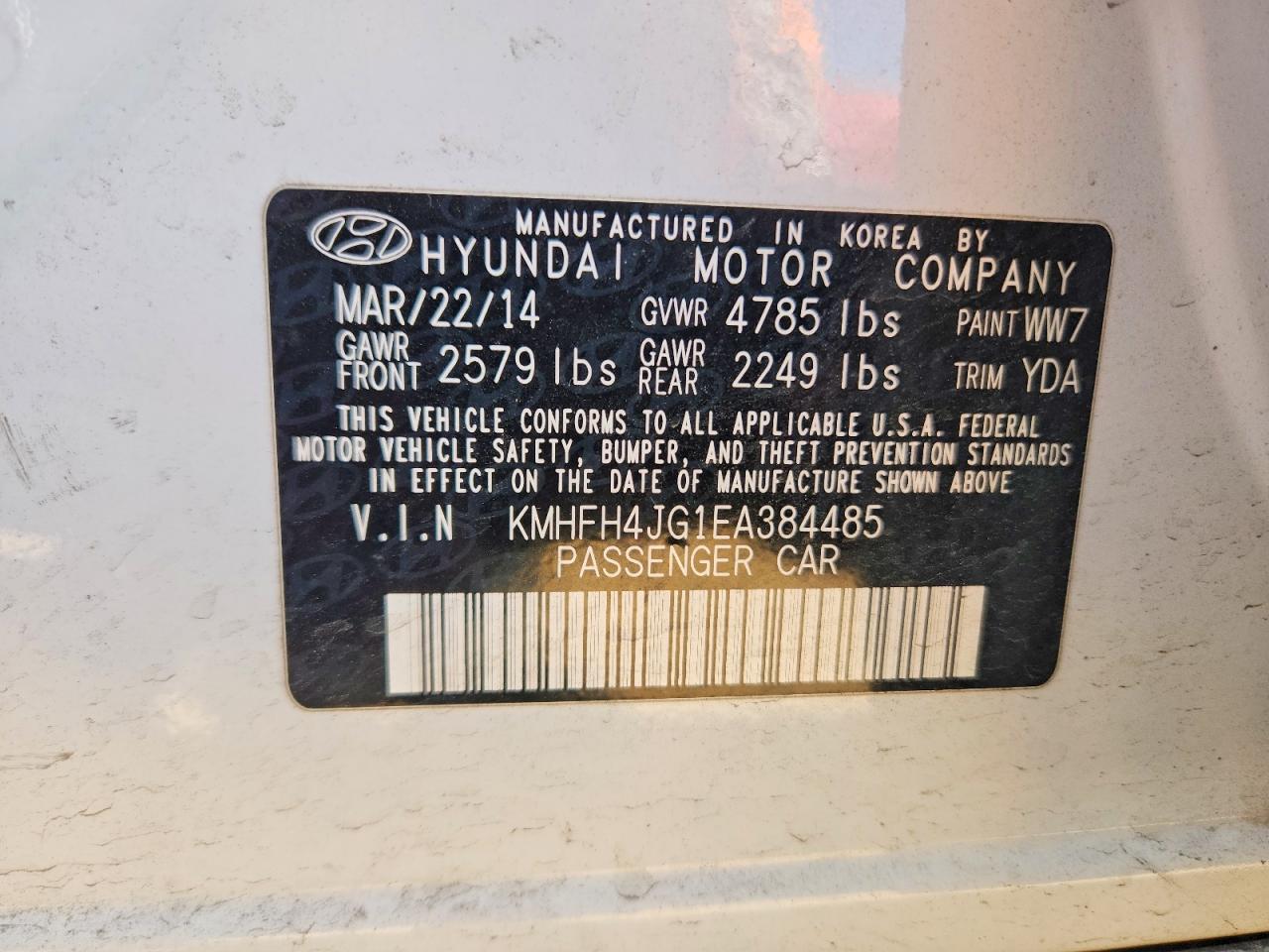 2014 HYUNDAI AZERA LIMITED photo 37