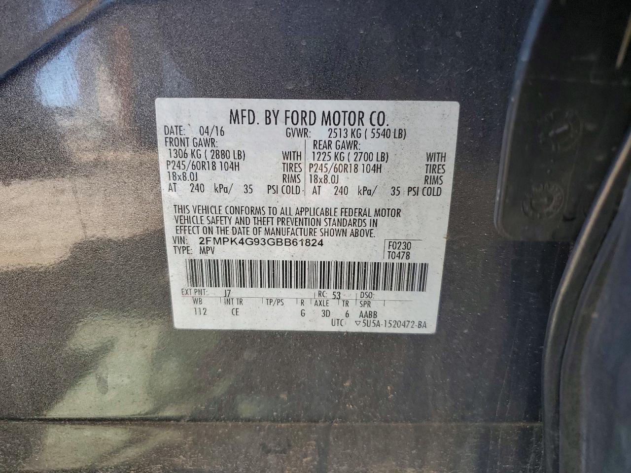 2016 FORD EDGE SE photo 25