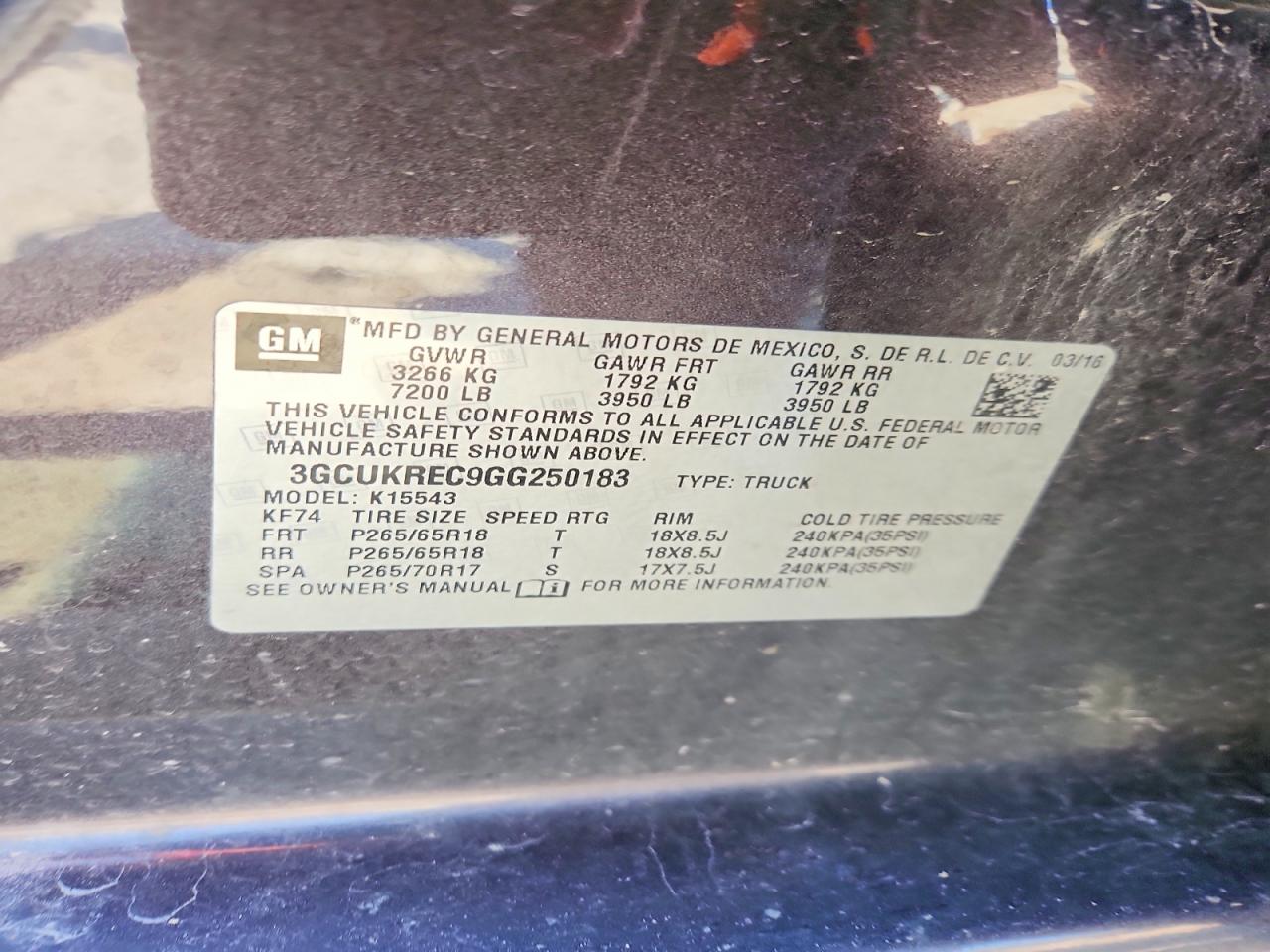 2016 CHEVROLET SILVERADO K1500 LT photo 12