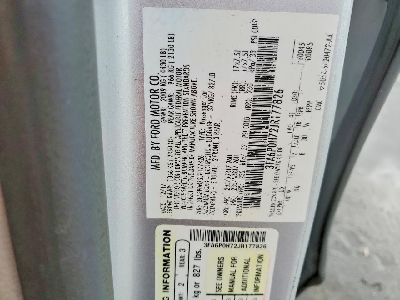 2018 FORD FUSION SE photo 25