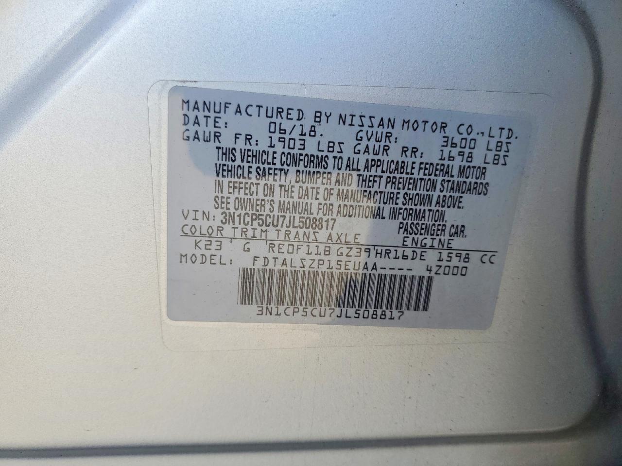 2018 NISSAN KICKS SV photo 25