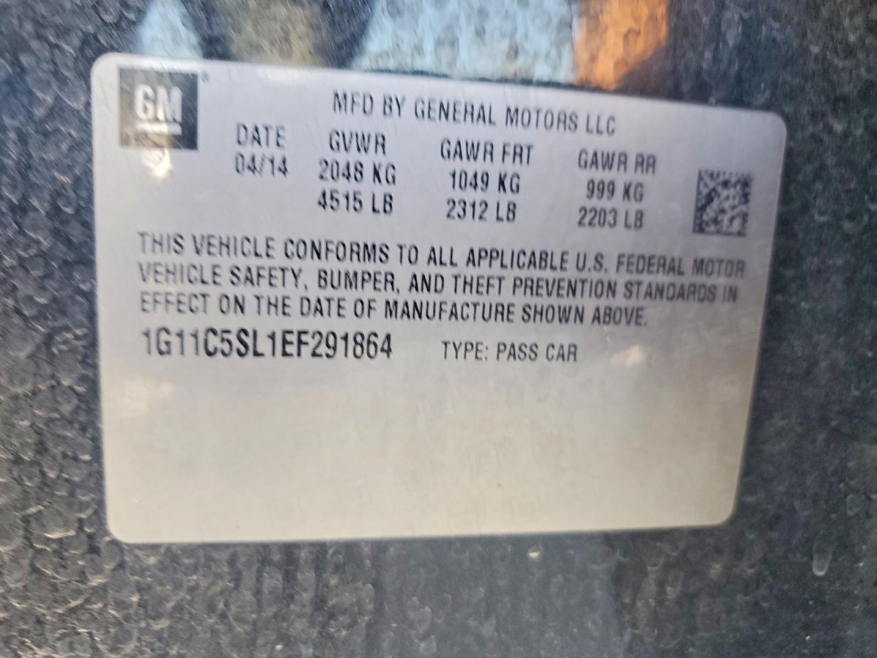 2014 CHEVROLET MALIBU 1LT photo 34