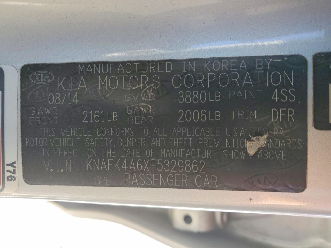 2015 KIA FORTE LX photo 23