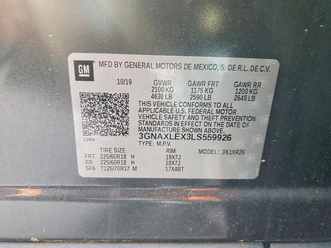 2020 CHEVROLET EQUINOX LT photo 37