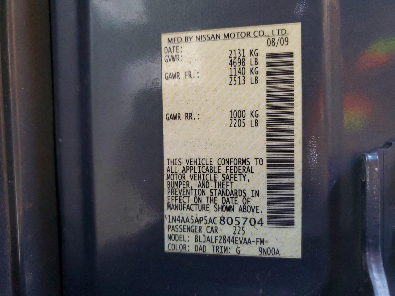 2010 NISSAN MAXIMA 3.5 S photo 23