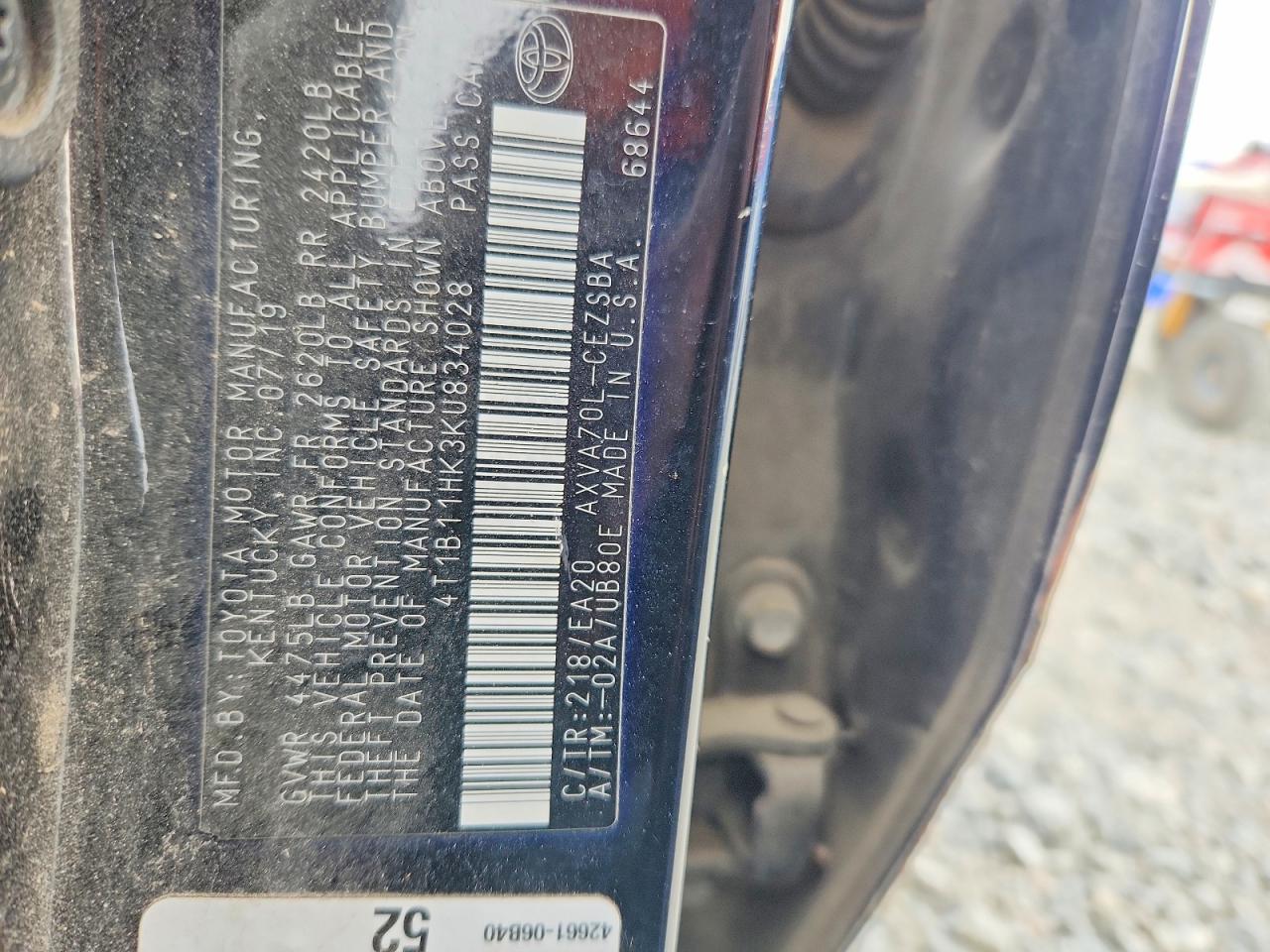 2019 TOYOTA CAMRY SE photo 23