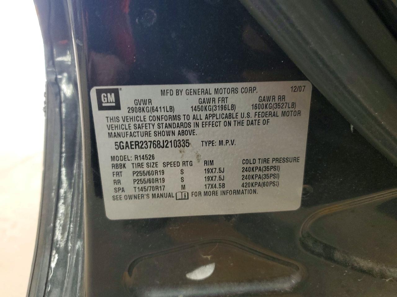2008 BUICK ENCLAVE CXL photo 37