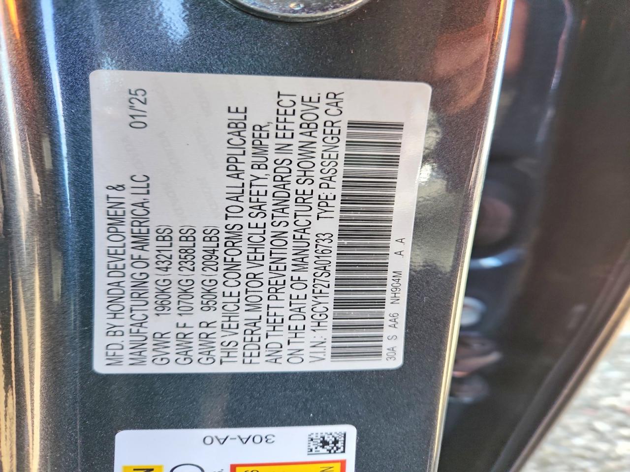 2025 HONDA ACCORD LX photo 23