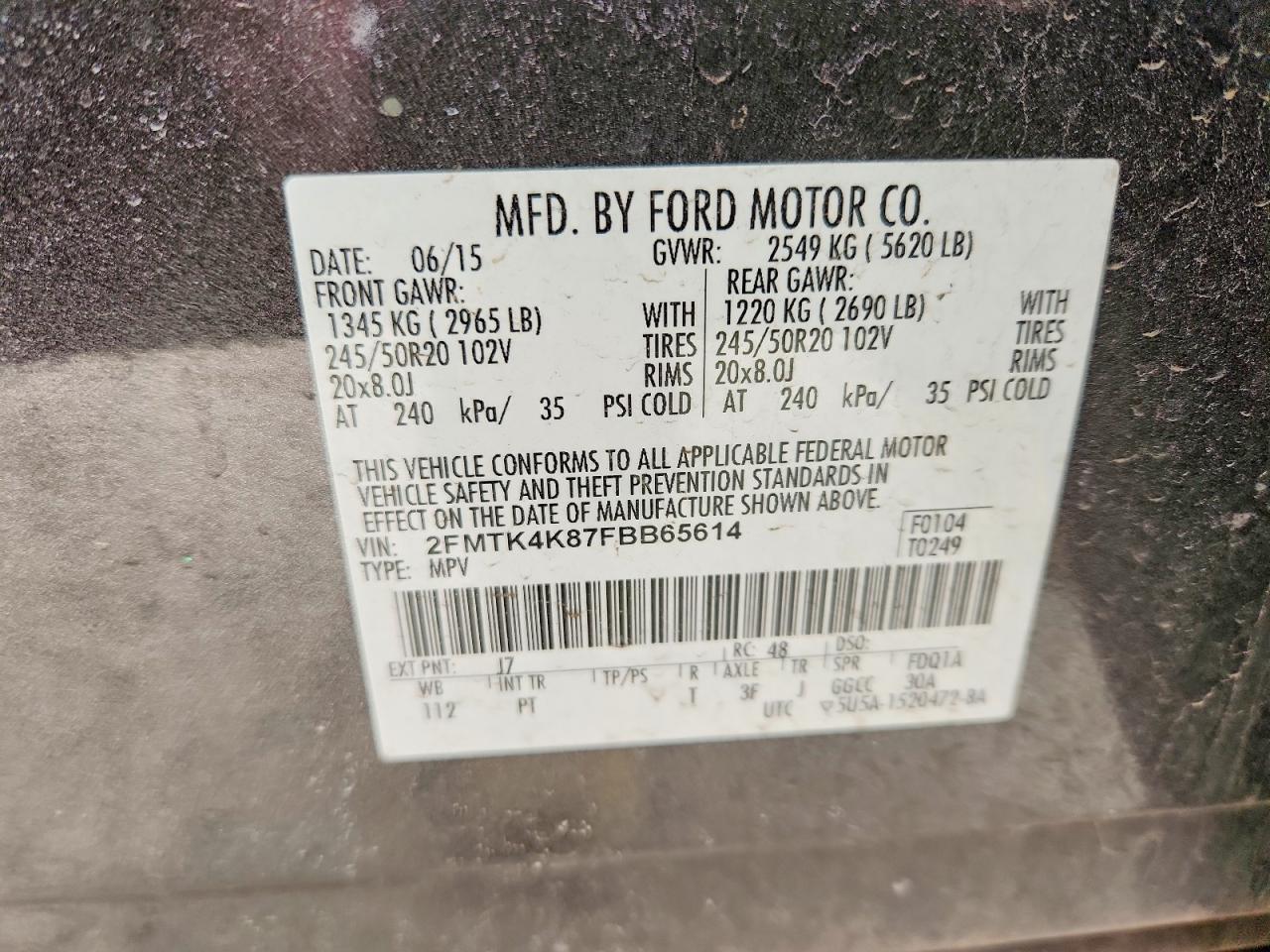 2015 FORD EDGE TITANIUM photo 27