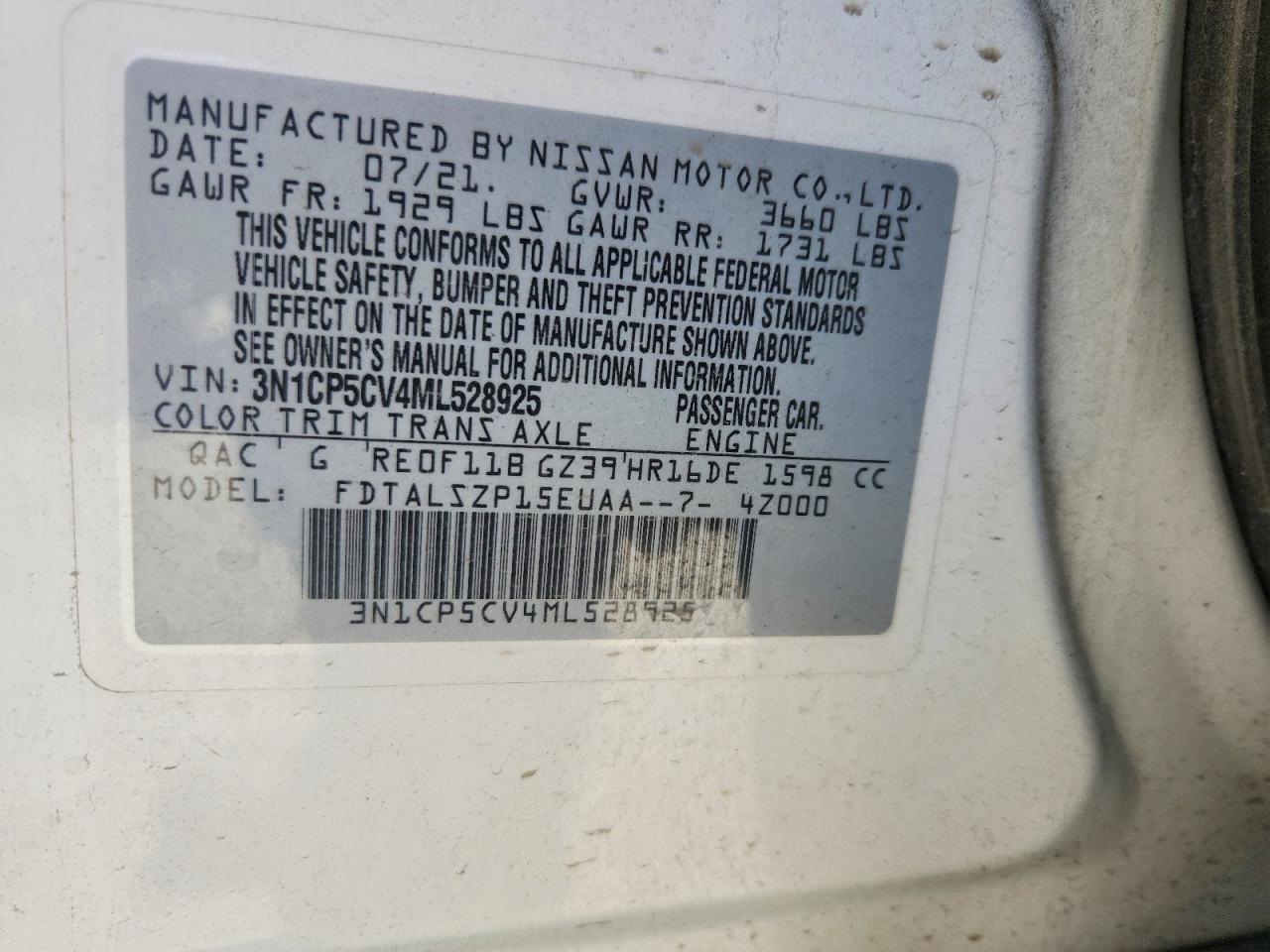 2021 NISSAN KICKS SV photo 12