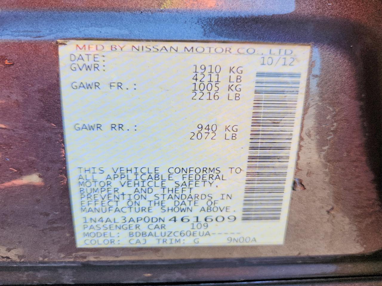2013 NISSAN ALTIMA 2.5 photo 25
