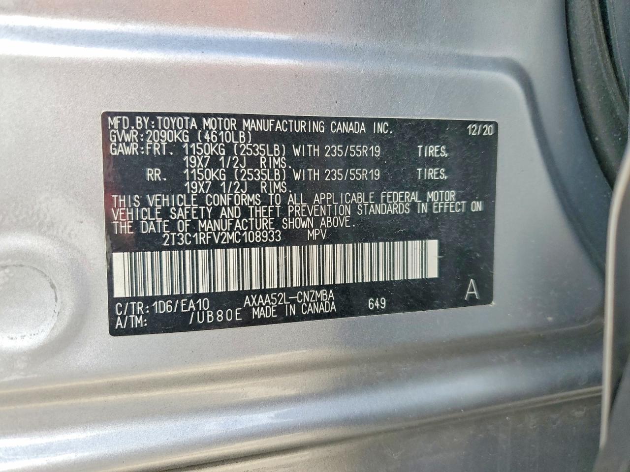 2021 TOYOTA RAV4 XLE PREMIUM photo 25