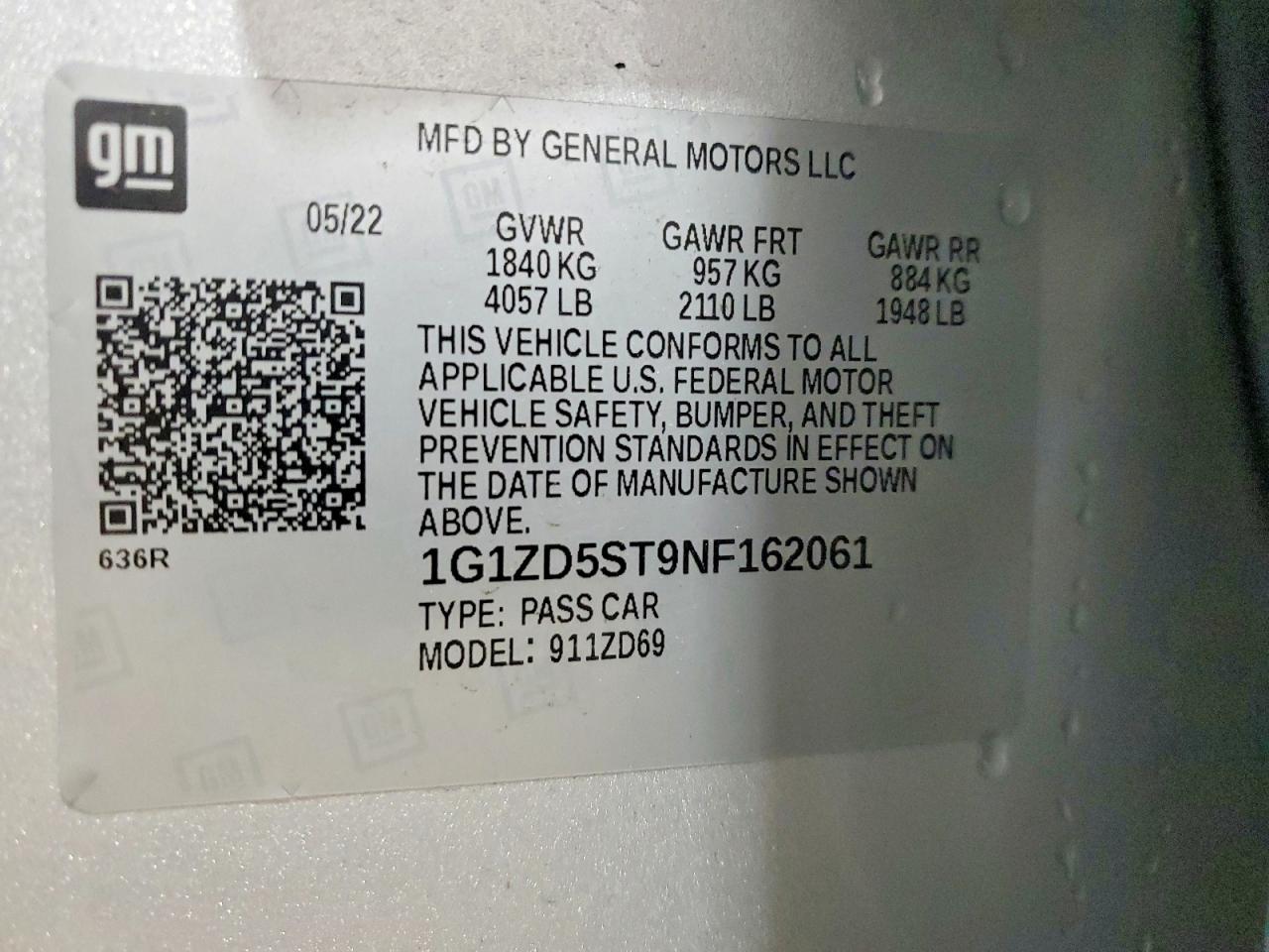 2022 CHEVROLET MALIBU LT photo 23