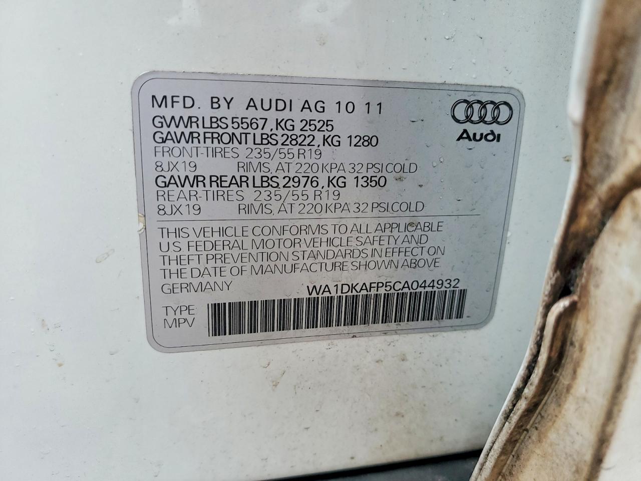 2012 AUDI Q5 PREMIUM PLUS photo 13