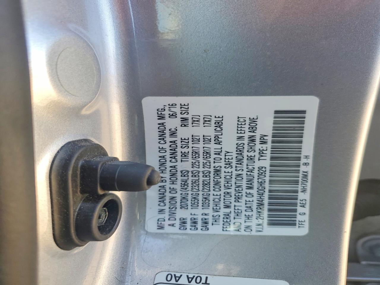 2016 HONDA CR-V SE photo 13