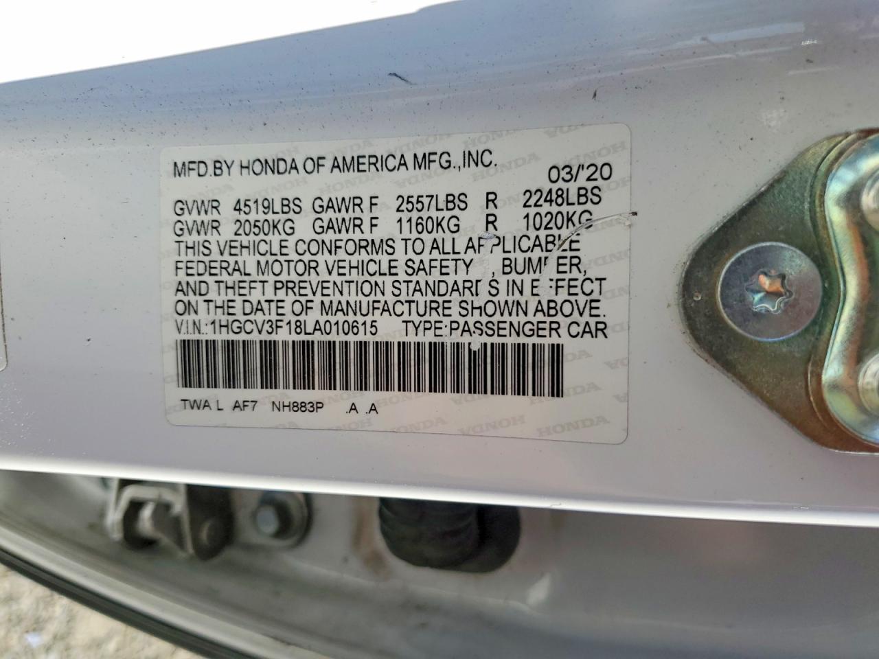 2020 HONDA ACCORD HYBRID photo 12