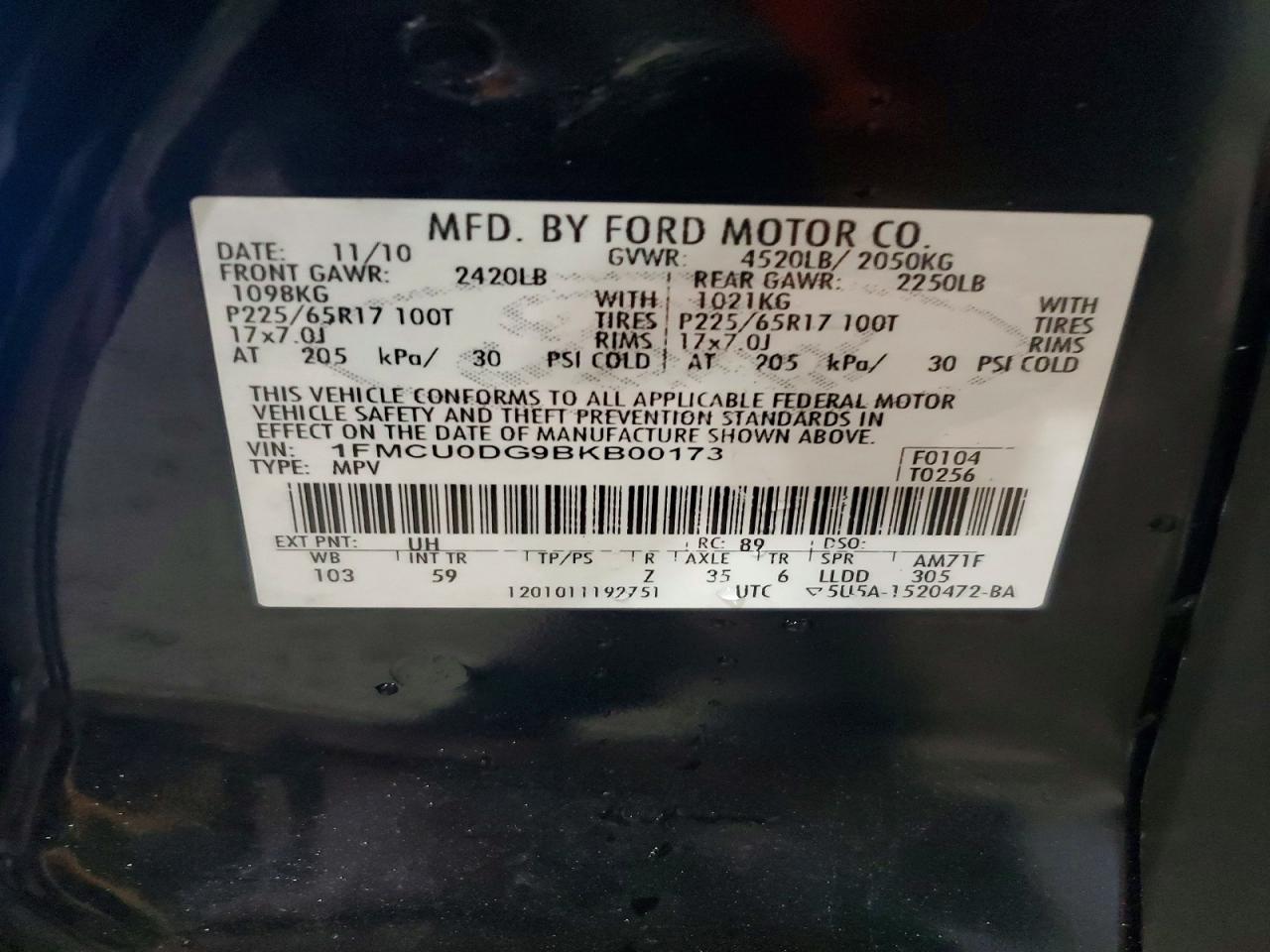 2011 FORD ESCAPE XLT photo 25