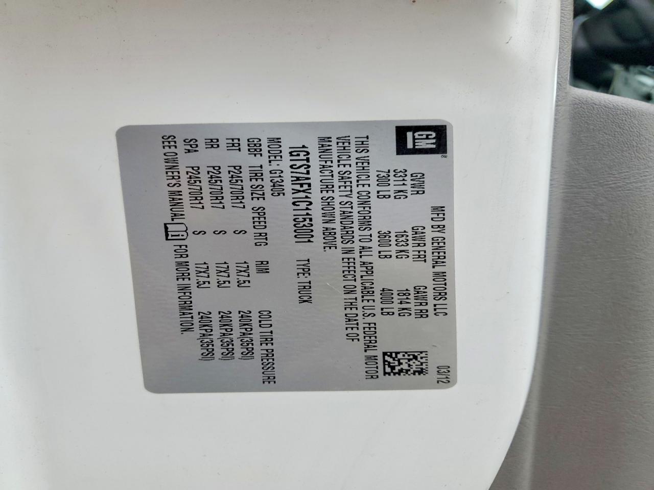 2012 GMC SAVANA G1500 photo 13