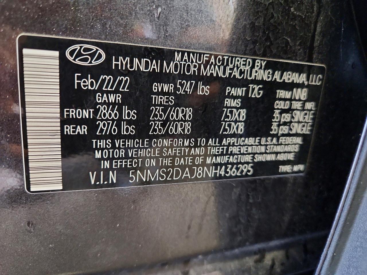 2022 HYUNDAI SANTA FE SEL photo 27