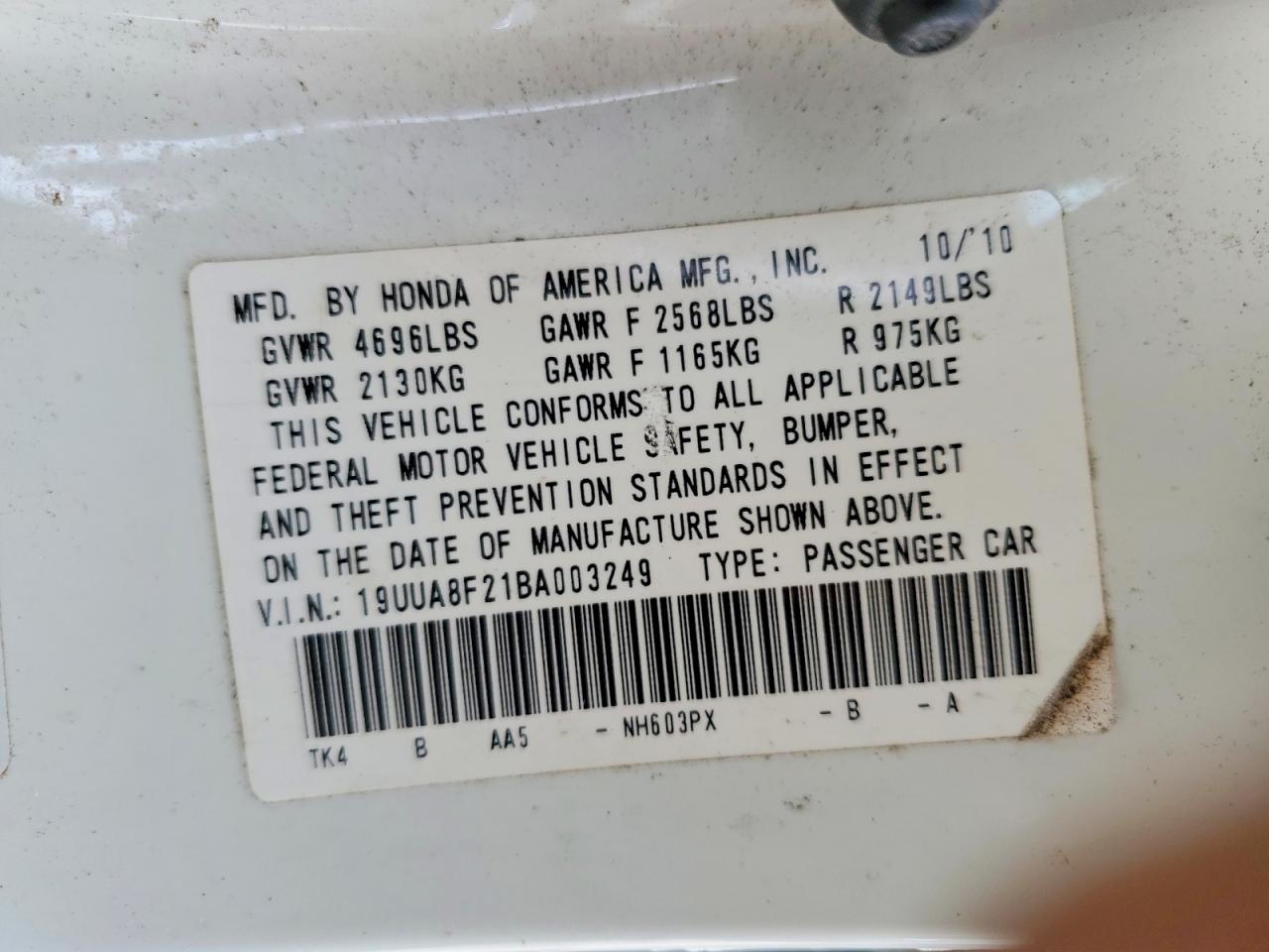 2011 ACURA TL photo 13