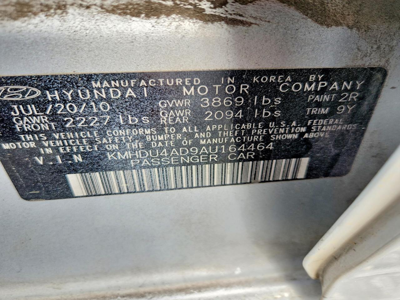 2010 HYUNDAI ELANTRA GLS photo 37