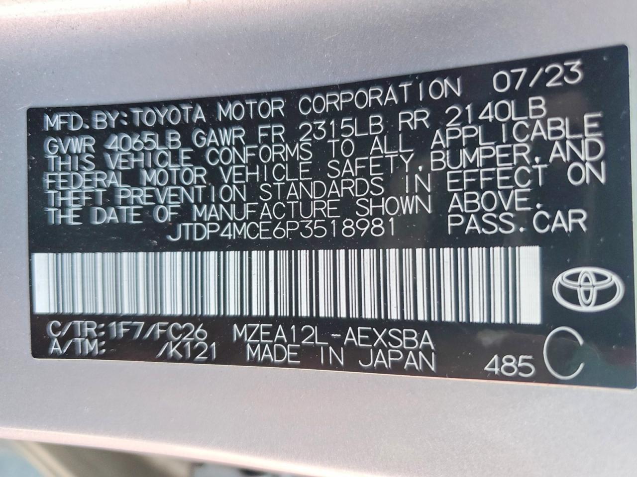 2023 TOYOTA COROLLA SE photo 25
