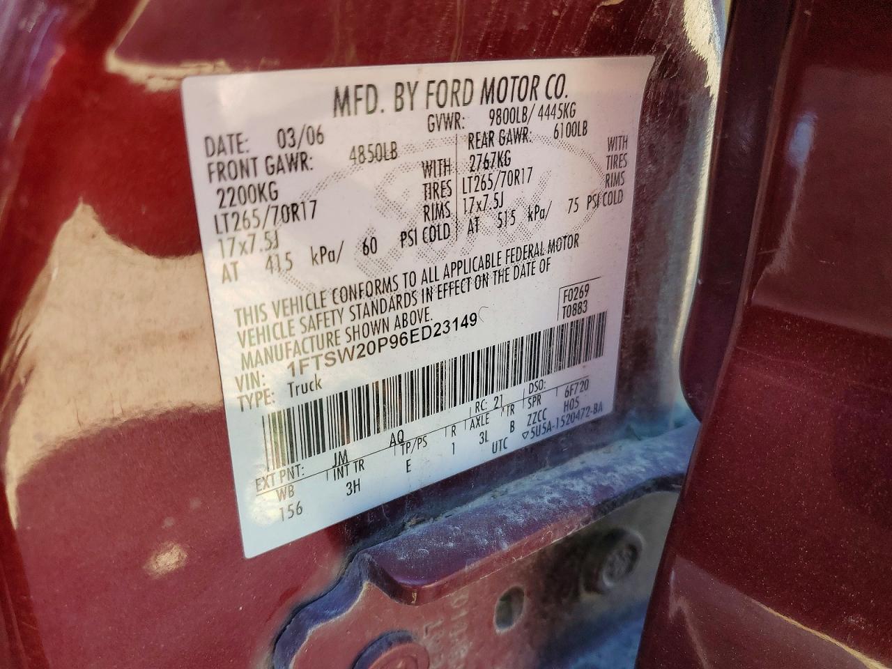 2006 FORD F250 SUPER DUTY photo 34