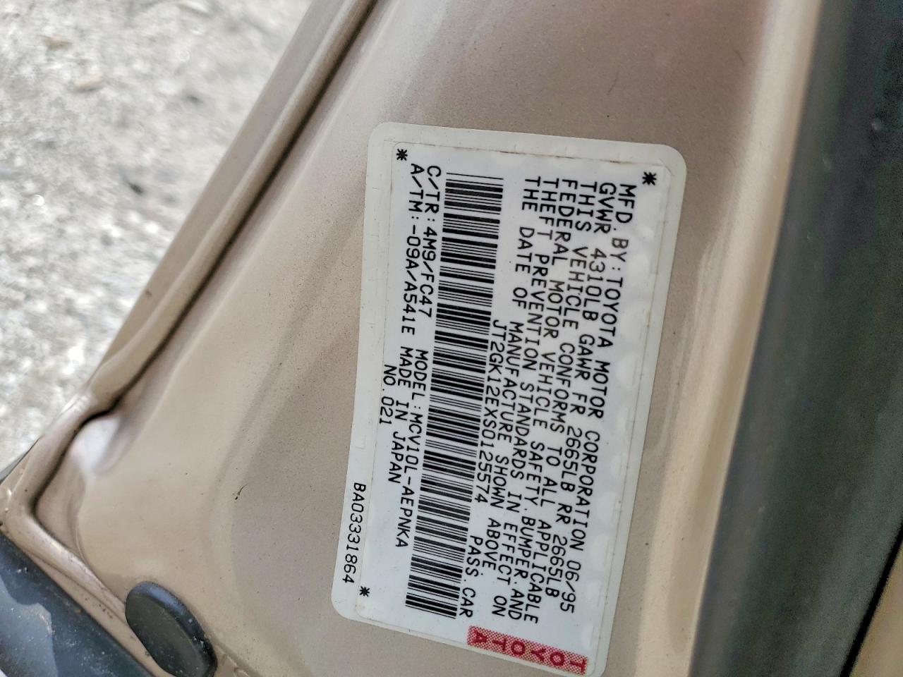 1995 TOYOTA CAMRY LE V6 photo 23