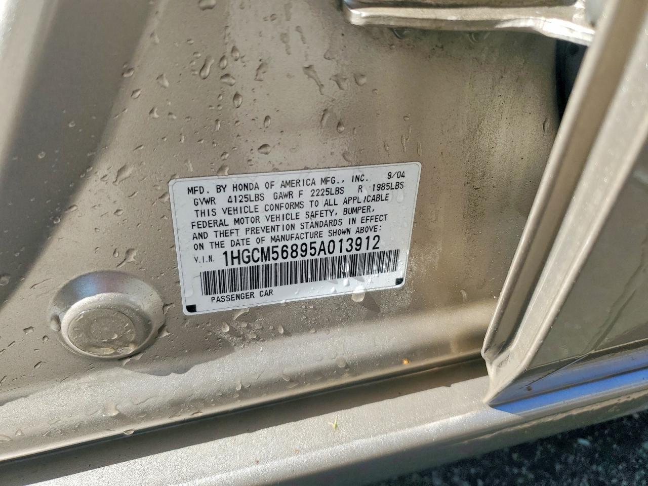 2005 HONDA ACCORD EX photo 23