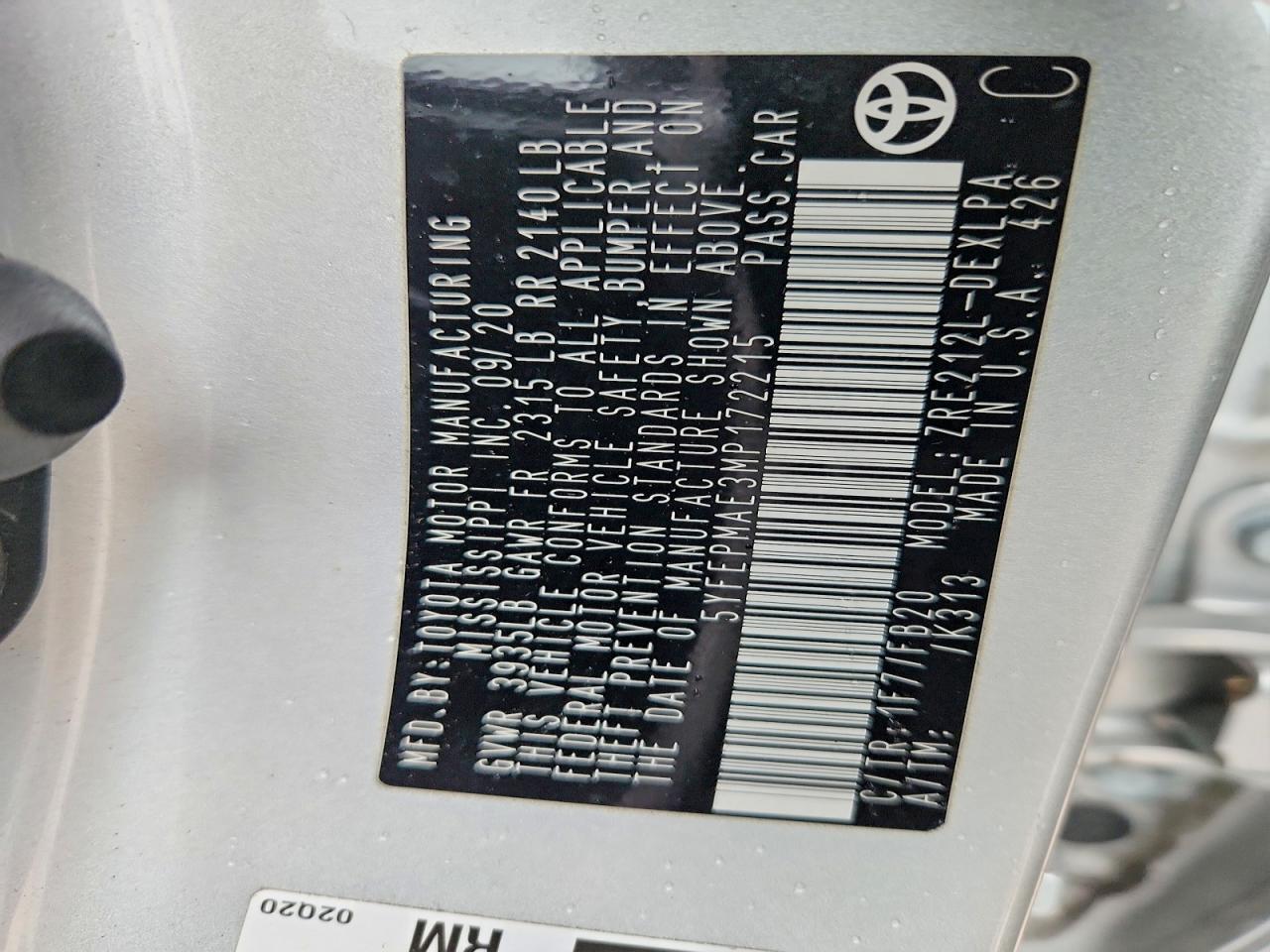 2021 TOYOTA COROLLA LE photo 23