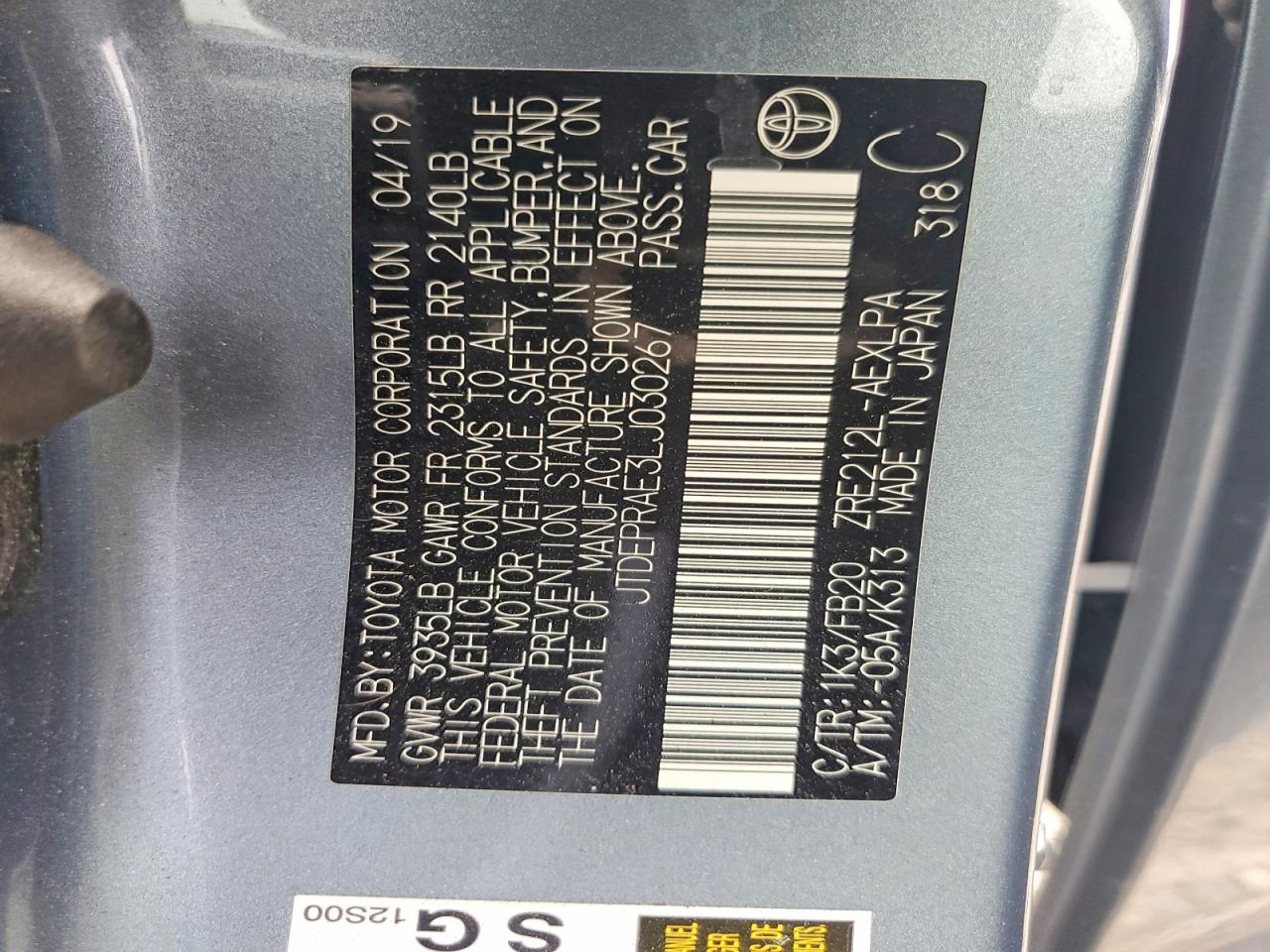 2020 TOYOTA COROLLA LE photo 34