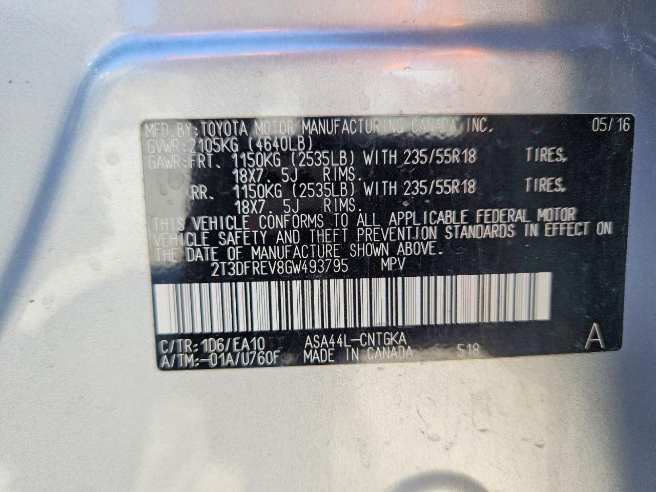 2016 TOYOTA RAV4 LIMITED photo 34