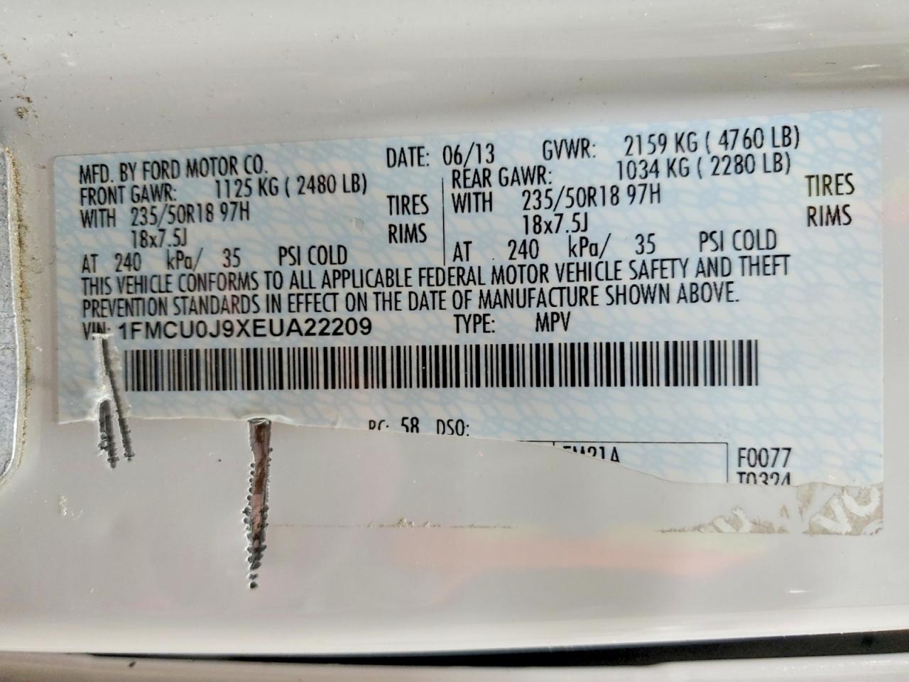 2014 FORD ESCAPE TITANIUM photo 25