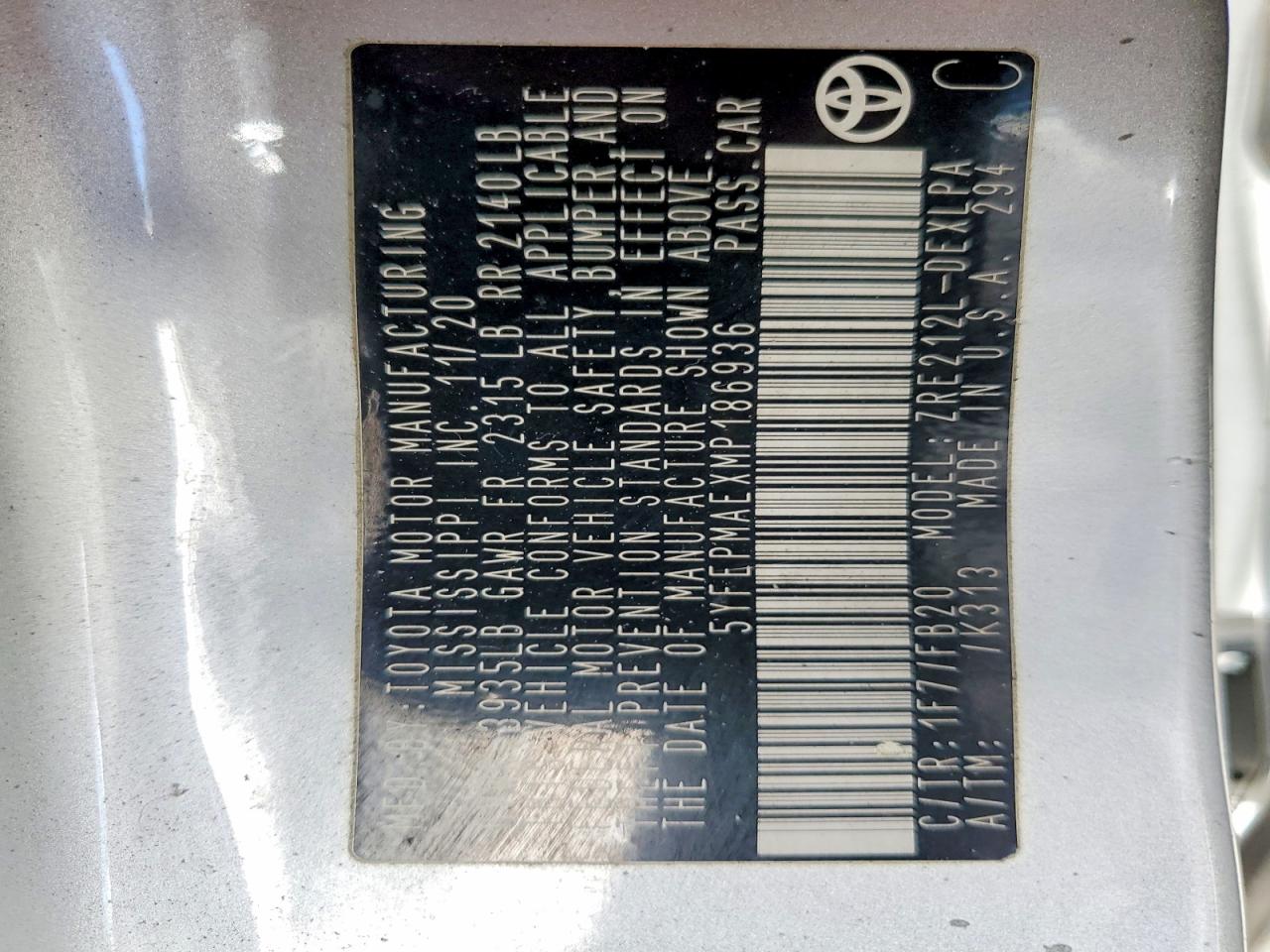2021 TOYOTA COROLLA LE photo 23