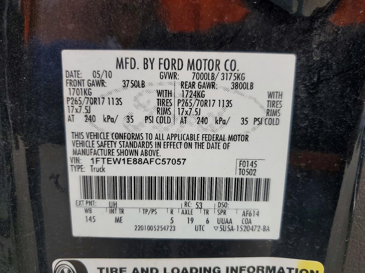 2010 FORD F150 SUPERCREW photo 12