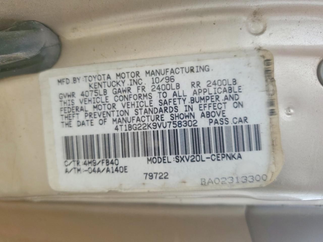 1997 TOYOTA CAMRY LE photo 34