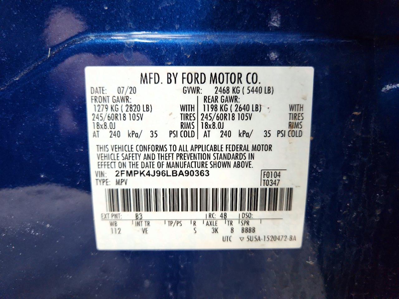 2020 FORD EDGE SEL photo 25