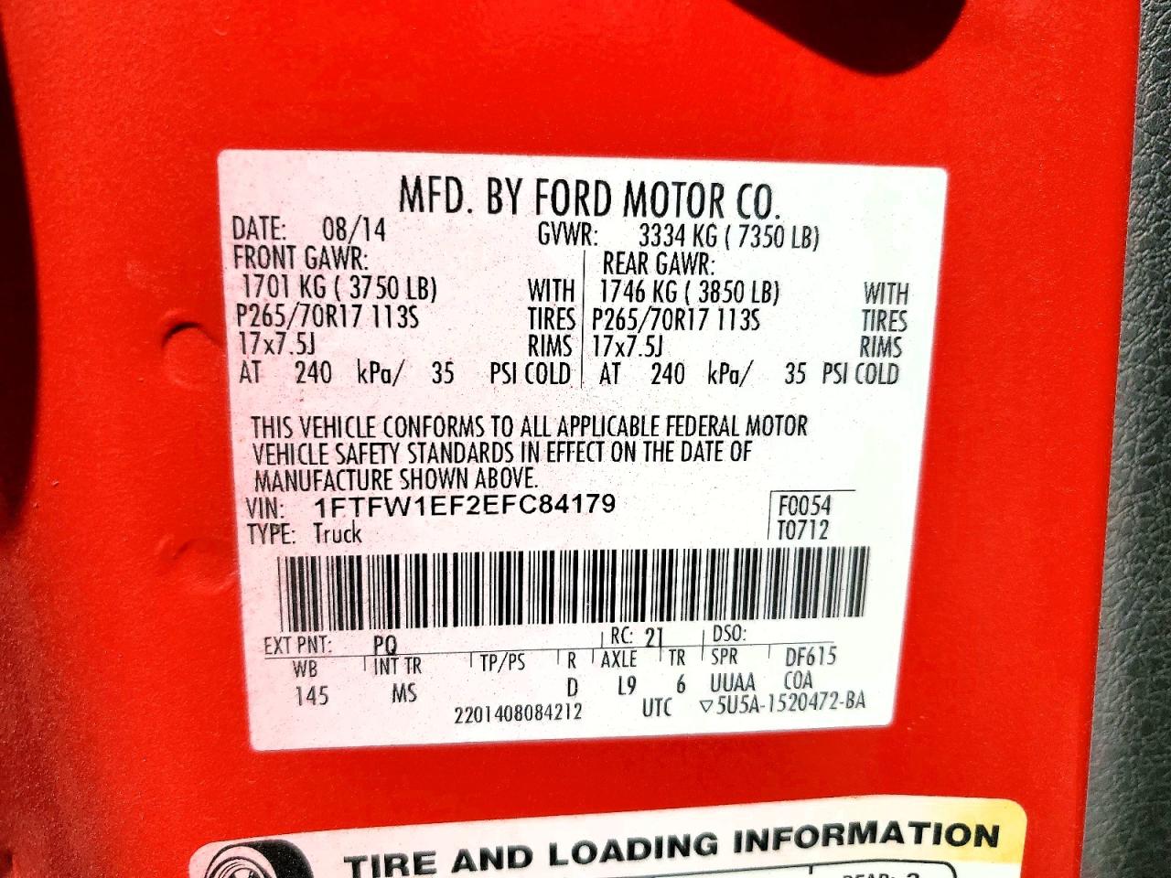 2014 FORD F150 photo 23