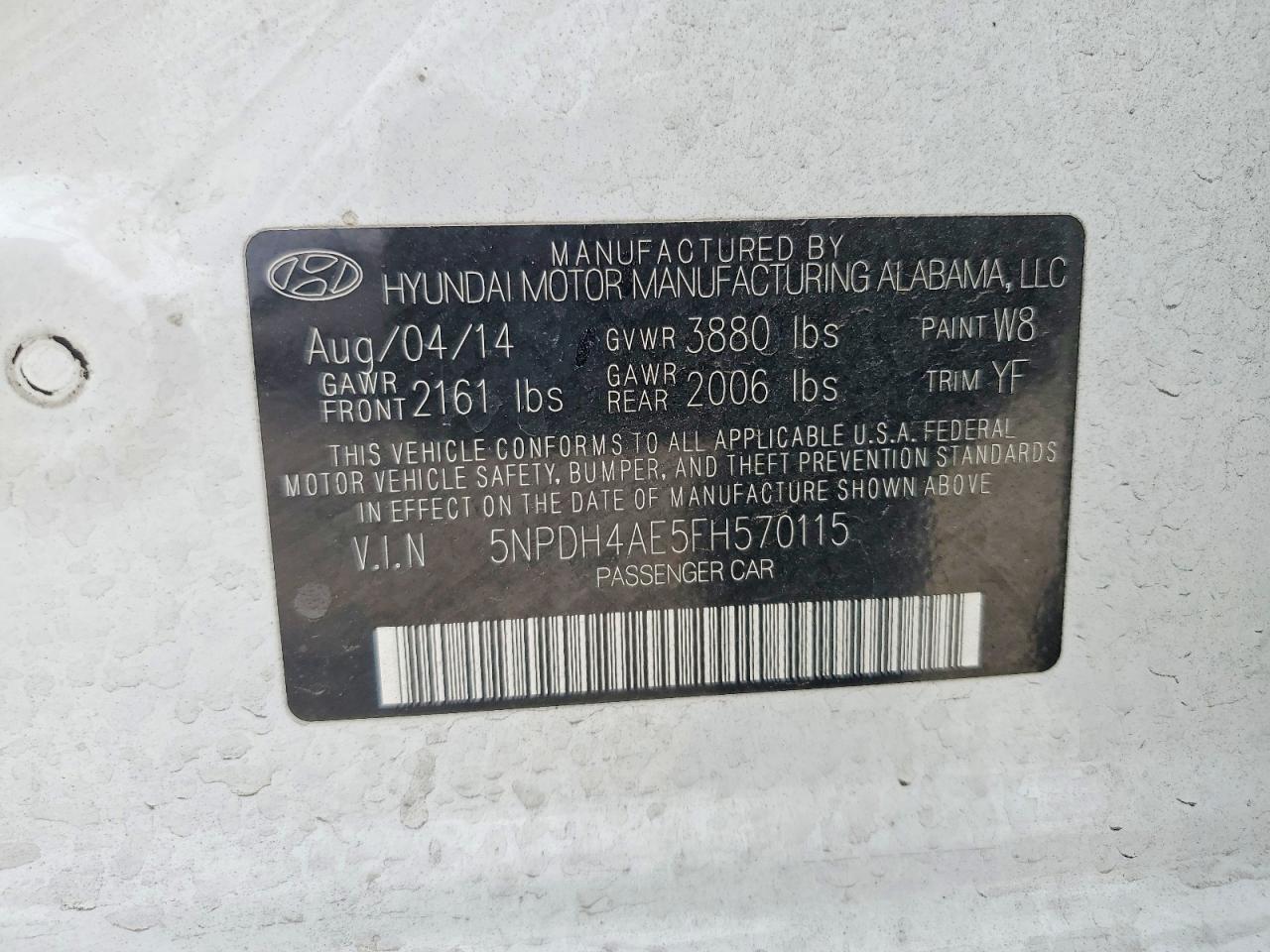 2015 HYUNDAI ELANTRA SE photo 34